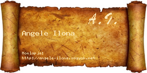 Angele Ilona névjegykártya
